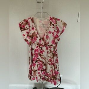 Abercrombie & Fitch Floral V-Neck Dress